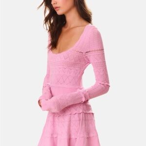 LoveShackFancy Pointelle Dress, Pink
